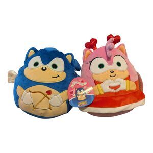 Squishmallow Sonic the Hedgehog & Amy Valentine 2026 Limited Edition 8 inch Set